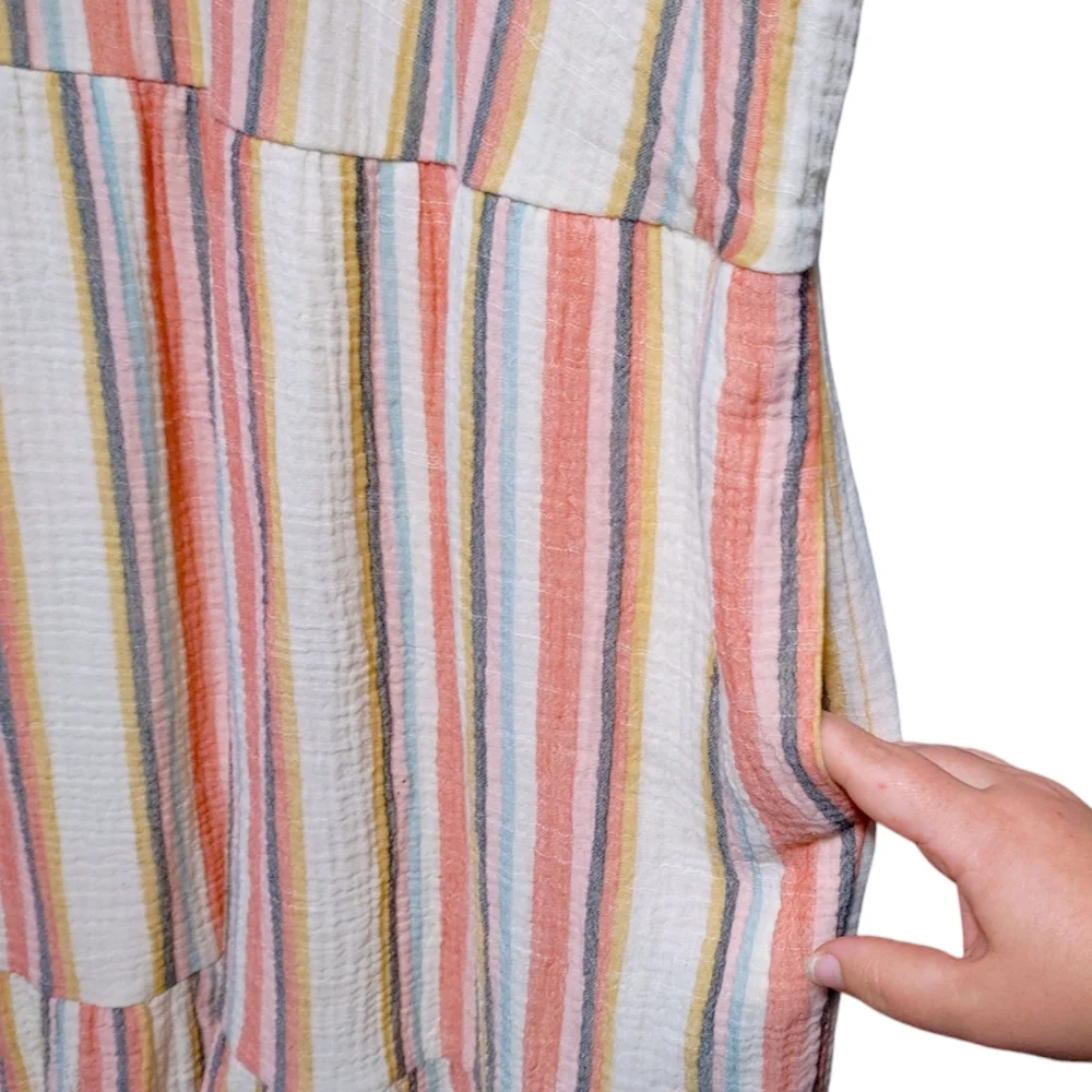 Lane Bryant Colorful Striped Lace-Up Neck Swing Dress Women's Plus Size 16 - Picture 6 of 10